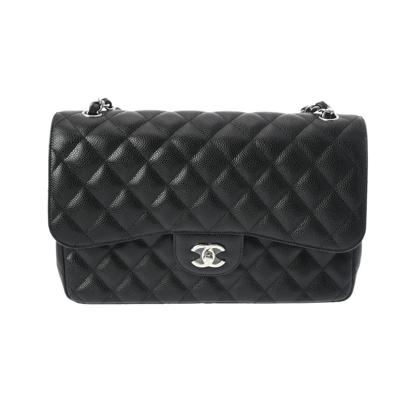 CHANEL シャネル マトラッセ チェーンショルダー 30cm  黒 シルバー金具 A58600 レディース キャビアスキン ショルダーバッグ Aランク 中古 銀蔵