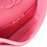 CHANEL シャネル マトラッセ Wフラップ チェーンショルダー 25cm ピンク シャンパンゴールド金具 A01112 レディース キャビアスキン ショルダーバッグ Aランク 中古 銀蔵