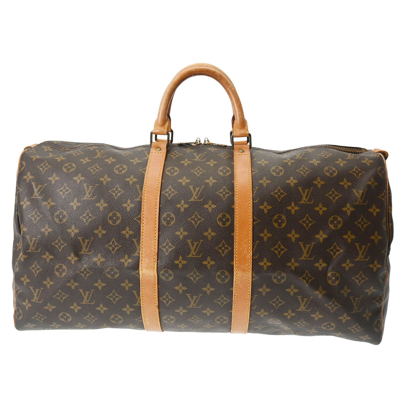 LOUIS VUITTON ルイヴィトン モノグラム キーポル 55 ブラウン M41424 ユニセックス モノグラムキャンバス ボストンバッグ Bランク 中古 銀蔵