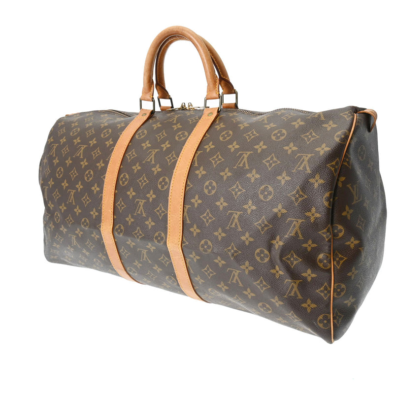 LOUIS VUITTON ルイヴィトン モノグラム キーポル 55 ブラウン M41424 ユニセックス モノグラムキャンバス ボストンバッグ Bランク 中古 銀蔵