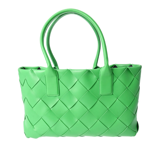 BOTTEGAVENETA ボッテガヴェネタ イントレチャート スモールイントレッチオ 緑 - レディース ラムスキン トートバッグ Aランク 中古 銀蔵