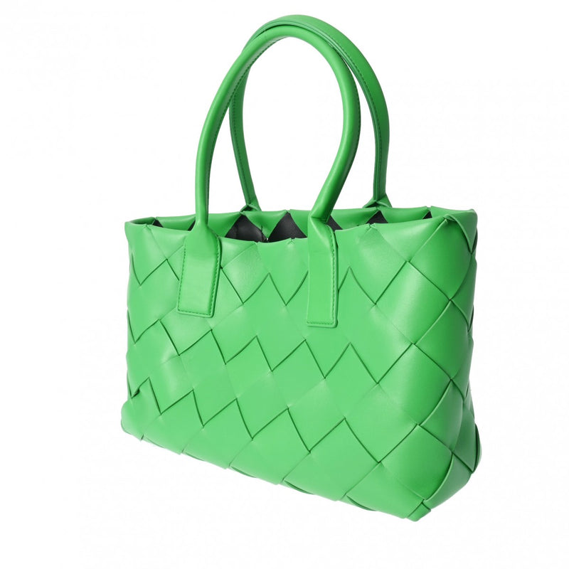 BOTTEGAVENETA ボッテガヴェネタ イントレチャート スモールイントレッチオ 緑 - レディース ラムスキン トートバッグ Aランク 中古 銀蔵