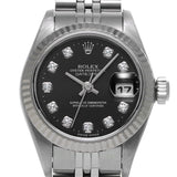 ROLEX ロレックス デイトジャスト 10Pダイヤ 69174G レディース SS/WG 腕時計 自動巻き Aランク 中古 銀蔵