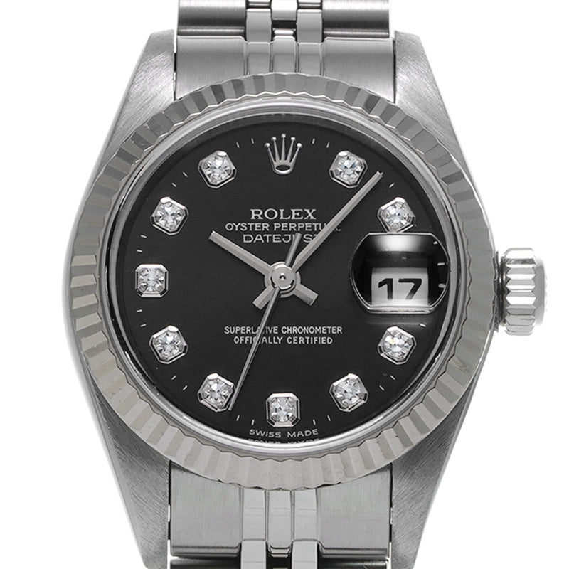 ROLEX ロレックス デイトジャスト 10Pダイヤ 69174G レディース SS/WG 腕時計 自動巻き Aランク 中古 銀蔵