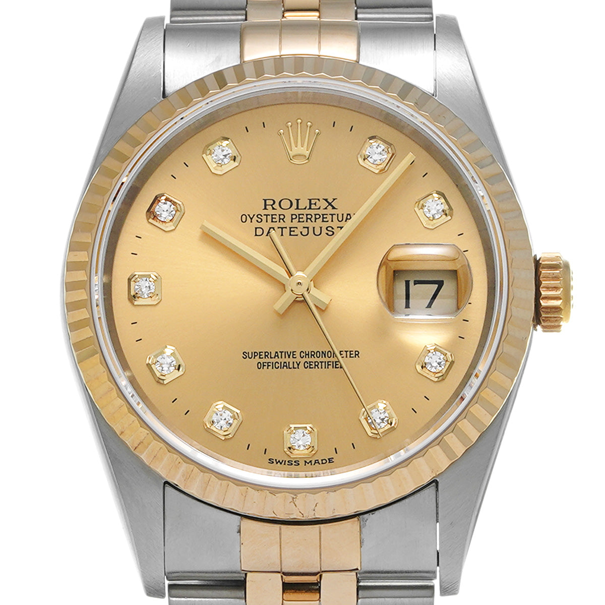 ロレックスデイトジャスト 10Pダイヤ メンズ 腕時計 16233G ROLEX 中古 – 銀蔵オンライン