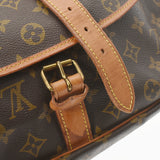 LOUIS VUITTON ルイヴィトン モノグラム ソミュール 35 ブラウン M42254 レディース モノグラムキャンバス ショルダーバッグ Bランク 中古 銀蔵