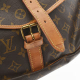LOUIS VUITTON ルイヴィトン モノグラム ソミュール 35 ブラウン M42254 レディース モノグラムキャンバス ショルダーバッグ Bランク 中古 銀蔵