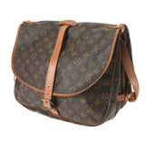 LOUIS VUITTON ルイヴィトン モノグラム ソミュール 35 ブラウン M42254 レディース モノグラムキャンバス ショルダーバッグ Bランク 中古 銀蔵