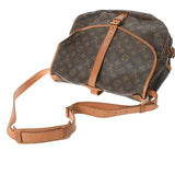 LOUIS VUITTON ルイヴィトン モノグラム ソミュール 35 ブラウン M42254 レディース モノグラムキャンバス ショルダーバッグ Bランク 中古 銀蔵