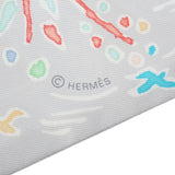 HERMES エルメス ツイリー ISOLADI PRIMAVERA グレパール/グレナディ レディース シルク100％ スカーフ 新同 中古 銀蔵