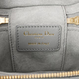 CHRISTIAN DIOR クリスチャンディオール レディディオール マイクロ バニティ 2WAY ブルーグレー レディース レザー ハンドバッグ Aランク 中古 銀蔵