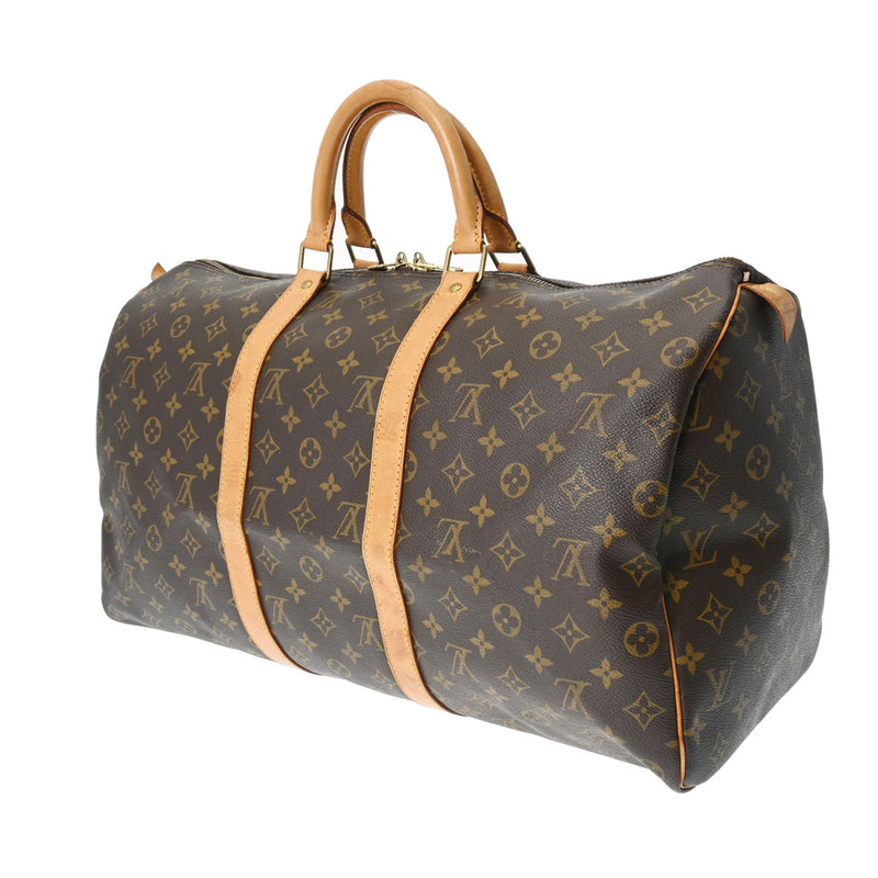 LOUIS VUITTON ルイヴィトン モノグラム キーポル 50 ブラウン M41426 ユニセックス モノグラムキャンバス ボストンバッグ Bランク 中古 銀蔵