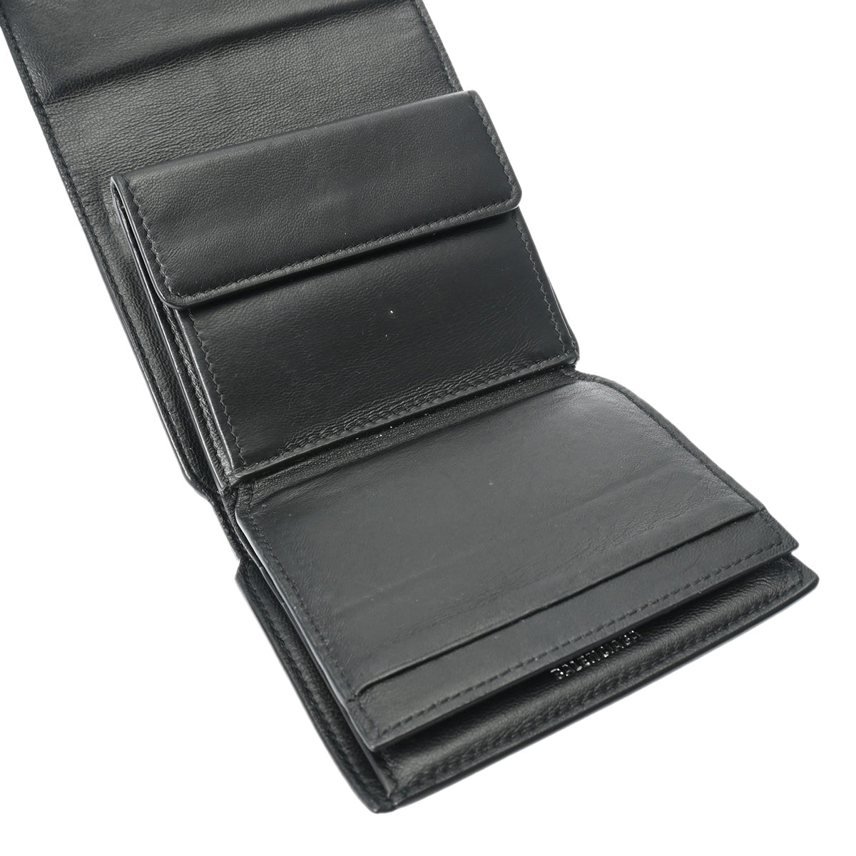 ⭐️未使用級⭐️　バレンシアガ　エブリデイ　ミニウォレット　三つ折り　ブラック BALENCIAGA エブリデイ ミニウォレット 三つ折り財布 レザー ブラック