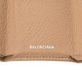 BALENCIAGA バレンシアガ ペーパー ミニ ウォレット ベージュ 391446 ユニセックス カーフ 三つ折り財布 ABランク 中古 銀蔵