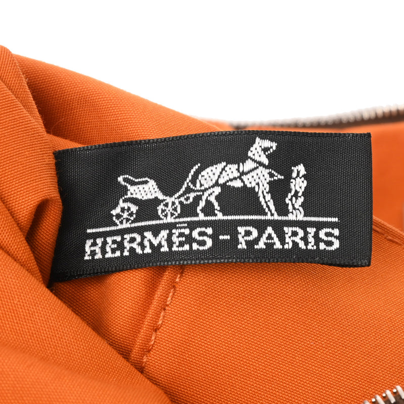 HERMES エルメス ボリード ブラウン ユニセックス キャンバス ポーチ Aランク 中古 銀蔵