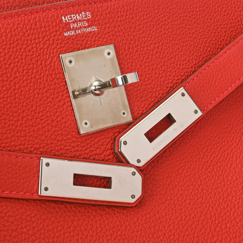 HERMES エルメス ケリー 32 内縫い 2WAY ルージュピヴォワンヌ T刻印(2015年頃) レディース トリヨンノビーヨ ハンドバッグ ABランク 中古 銀蔵