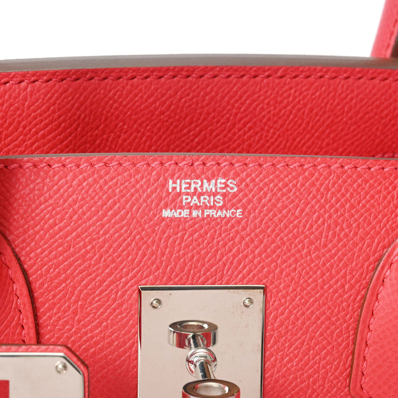 HERMES エルメス バーキン 30 ブーゲンビリア パラジウム金具 □N刻印(2010年頃) レディース ヴォーエプソン ハンドバッグ Aランク 中古 銀蔵