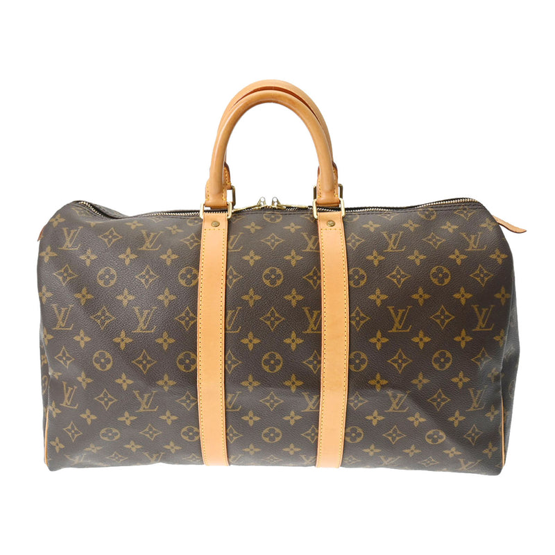 LOUIS VUITTON ルイヴィトン モノグラム キーポル 45 ブラウン M41428 ユニセックス モノグラムキャンバス ボストンバッグ Bランク 中古 銀蔵