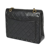 CHANEL シャネル マトラッセ チェーンショルダー 25cm 黒 ゴールド金具 A01112 レディース ラムスキン ショルダーバッグ Bランク 中古 銀蔵