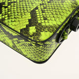 OFF-WHITE オフホワイト ミニバッグ ネオンイエロー/黒 ユニセックス 型押しレザー ショルダーバッグ Aランク 中古 銀蔵