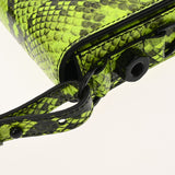 OFF-WHITE オフホワイト ミニバッグ ネオンイエロー/黒 ユニセックス 型押しレザー ショルダーバッグ Aランク 中古 銀蔵