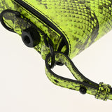 OFF-WHITE オフホワイト ミニバッグ ネオンイエロー/黒 ユニセックス 型押しレザー ショルダーバッグ Aランク 中古 銀蔵