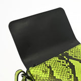 OFF-WHITE オフホワイト ミニバッグ ネオンイエロー/黒 ユニセックス 型押しレザー ショルダーバッグ Aランク 中古 銀蔵