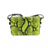 OFF-WHITE オフホワイト ミニバッグ ネオンイエロー/黒 ユニセックス 型押しレザー ショルダーバッグ Aランク 中古 銀蔵