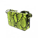 OFF-WHITE オフホワイト ミニバッグ ネオンイエロー/黒 ユニセックス 型押しレザー ショルダーバッグ Aランク 中古 銀蔵