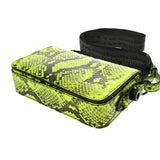 OFF-WHITE オフホワイト ミニバッグ ネオンイエロー/黒 ユニセックス 型押しレザー ショルダーバッグ Aランク 中古 銀蔵