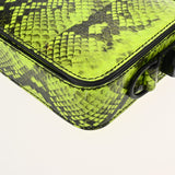 OFF-WHITE オフホワイト ミニバッグ ネオンイエロー/黒 ユニセックス 型押しレザー ショルダーバッグ Aランク 中古 銀蔵