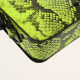 OFF-WHITE オフホワイト ミニバッグ ネオンイエロー/黒 ユニセックス 型押しレザー ショルダーバッグ Aランク 中古 銀蔵