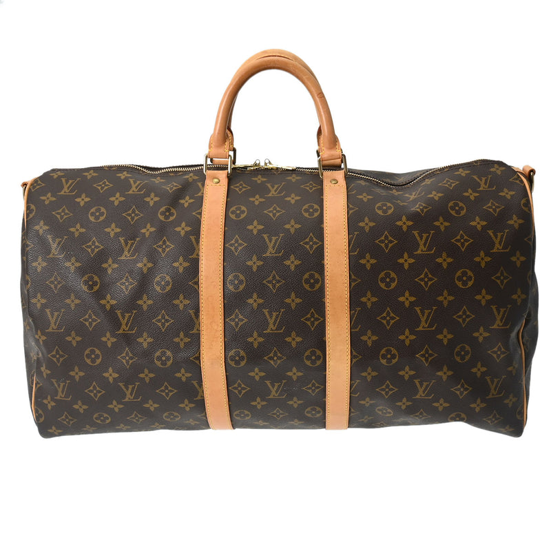 LOUIS VUITTON ルイヴィトン モノグラム キーポル バンドリエール 55 ブラウン M41414 ユニセックス モノグラムキャンバス ボストンバッグ Bランク 中古 銀蔵