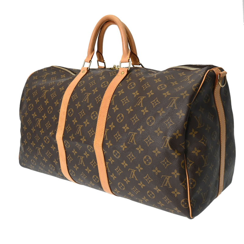 LOUIS VUITTON ルイヴィトン モノグラム キーポル バンドリエール 55 ブラウン M41414 ユニセックス モノグラムキャンバス ボストンバッグ Bランク 中古 銀蔵