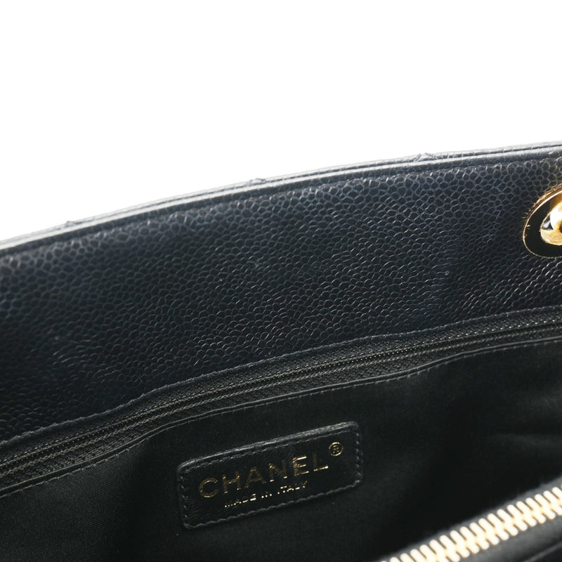 CHANEL シャネル GST グランドショッピングトート 黒 A50995 レディース キャビアスキン トートバッグ ABランク 中古 銀蔵