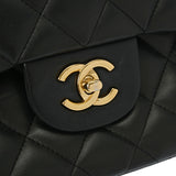 CHANEL シャネル マトラッセ チェーンショルダー 30cm Wフラップ 黒 A58600 レディース ラムスキン ショルダーバッグ ABランク 中古 銀蔵