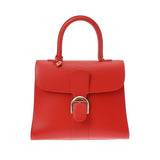 DELVAUX デルヴォー DELVAUX ブリヨン MM 2WAY 赤 - レディース ボックスカーフ ハンドバッグ Aランク 中古 銀蔵