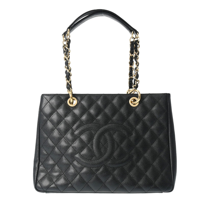 CHANEL シャネル GST グランドショッピングトート 黒 A50995 レディース キャビアスキン トートバッグ ABランク 中古 銀蔵