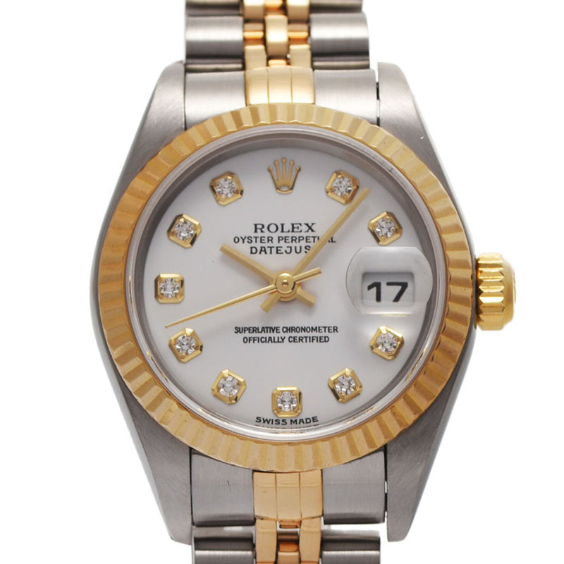 ROLEX ロレックス デイトジャスト 10Pダイヤ 79173G レディース YG/SS 腕時計 自動巻き Aランク 中古 銀蔵