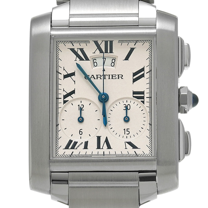 CARTIER カルティエ タンクフランセーズ クロノリフレックス XL W51024Q3 メンズ 腕時計 クォーツ Aランク 中古 銀蔵