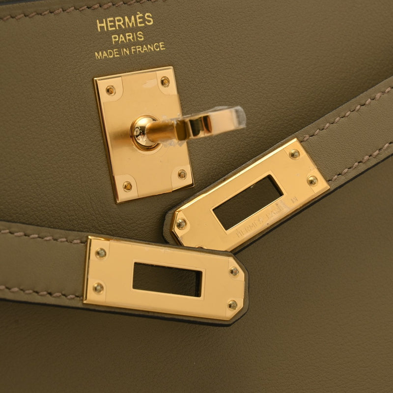 HERMES エルメス ケリー 25 内縫い 2WAY ベージュマルファ W刻印(2024年頃) レディース ヴォースイフト ハンドバッグ 未使用 銀蔵