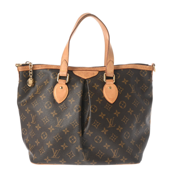 LOUIS VUITTON ルイヴィトン モノグラム パレルモ PM 2WAY ブラウン M40145 レディース モノグラムキャンバス ハンドバッグ Bランク 中古 銀蔵