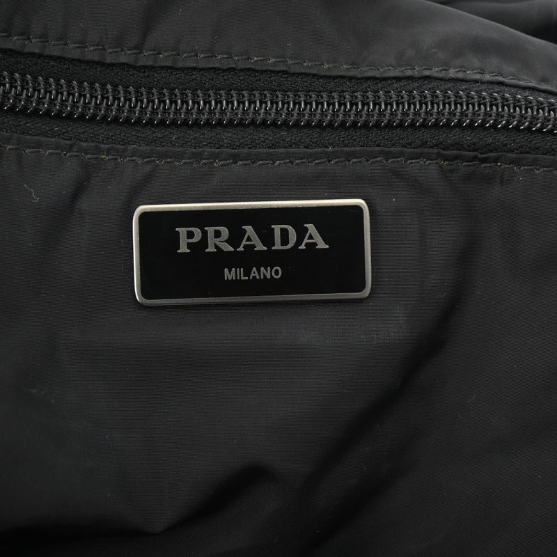 PRADA プラダ カモフラ柄 黒/グレー レディース ナイロン トートバッグ ABランク 中古 銀蔵