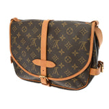 LOUIS VUITTON ルイヴィトン モノグラム ソミュール 30 ブラウン M42256 レディース モノグラムキャンバス ショルダーバッグ Bランク 中古 銀蔵