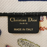 CHRISTIAN DIOR クリスチャンディオール ブックトート ラージ アニマル刺繍 ホワイト/マルチカラー - ユニセックス キャンバス ハンドバッグ Aランク 中古 銀蔵