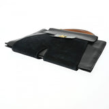 HERMES エルメス プレジデント 黒/緑/茶 ○R刻印(1988年頃)  メンズ ヴォーグレネ/リザード/ドブリス ビジネスバッグ ABランク 中古 銀蔵