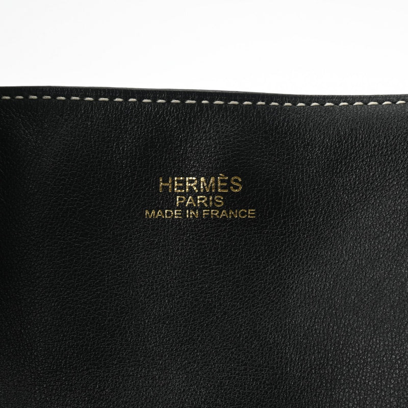 HERMES エルメス ドゥブルセンス 45 リバーシブル ブラック/ルージュアッシュ □R刻印(2014年頃) レディース ヴォースイフト トートバッグ ABランク 中古 銀蔵