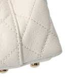 CHANEL シャネル マトラッセ トップハンドル XXS 2WAY 白/レインボー AS2215 レディース カーフ ハンドバッグ Aランク 中古 銀蔵