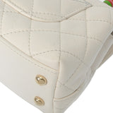 CHANEL シャネル マトラッセ トップハンドル XXS 2WAY 白/レインボー AS2215 レディース カーフ ハンドバッグ Aランク 中古 銀蔵