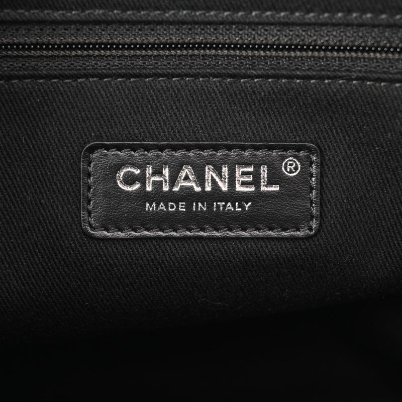 CHANEL シャネル ドーヴィル ボーリングバッグ 2WAY チェーンショルダー ネイビー - レディース キャンバス/レザー ハンドバッグ Aランク 中古 銀蔵